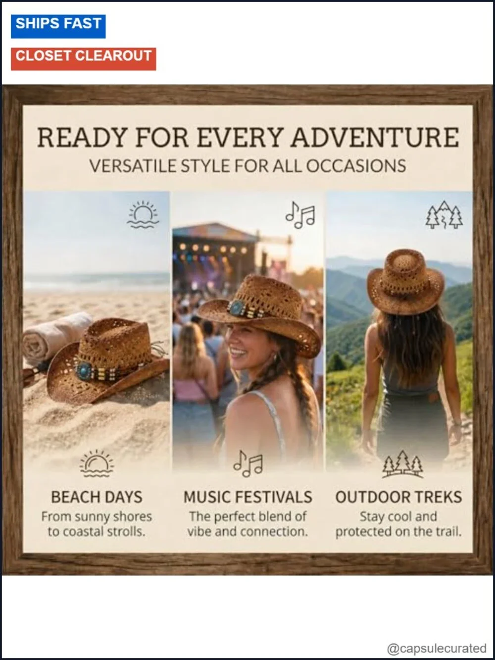 Straw Cowboy Hat for Women Men, Wide Brim Shapeable Chin Strap